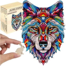 Ξύλινο παζλ KRUZZEL – λύκος 170 κομμάτια