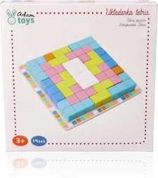 Πολύχρωμο ξύλινο λογικό παιχνίδι Tetris Puzzle