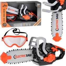 Παιδικό ηλεκτρικό αλυσοπρίονο με ήχο και κινούμενη αλυσίδα + προστατευτικά γυαλιά