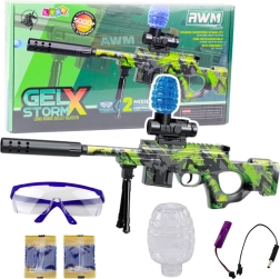 Καραμπίνα AWM για υδρομπίλιες (gel) πράσινη με γυαλιά 61 cm