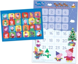 Χάρτινο ημερολόγιο αντίστροφης μέτρησης Advent Peppa το Γουρουνάκι με αυτοκόλλητα