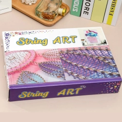 Δημιουργικό σετ string art με LED, πλαίσιο 21 × 30 cm – σχέδιο δελφίνι