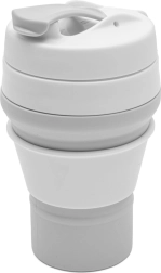 Αναδιπλούμενο σιλικονούχο κύπελλο 350 ml 2σε1 New Baby – γκρι