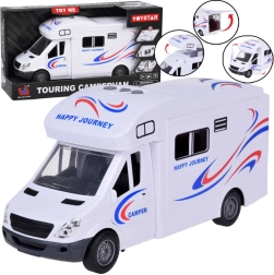 Λευκό τροχόσπιτο με φώτα και ήχους