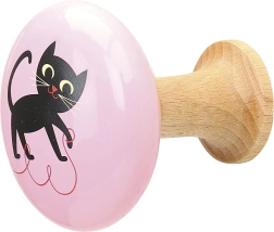 Ξύλινα κρεμαστράκια Γατούλα και Κόκκινο στολίδι