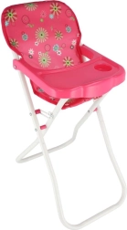 Υψηλή καρέκλα για κούκλες με δίσκο, πτυσσόμενη