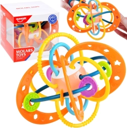 Αισθητηριακή κουδουνίστρα και μασητικό για μωρά – Πορτοκαλί