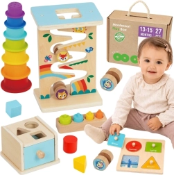 Εκπαιδευτικό αισθητηριακό κουτί Montessori 6 σε 1 Woopie Green