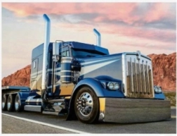 Ζωγραφική με διαμάντια Μπλε φορτηγό 30x40 εκ.