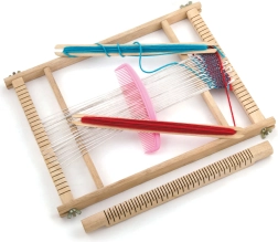 Viga ξύλινος αργαλειός montessori σετ για ύφανση