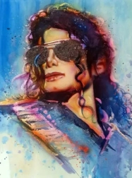 Ζωγραφική με διαμάντια – σχέδιο MICHAEL JACKSON 30 × 40 cm