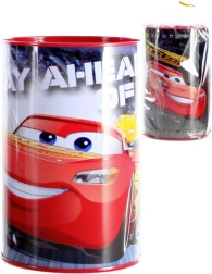 Παιδικός μεταλλικός κουμπαράς Cars 15 cm στρογγυλός - 1 τεμάχιο