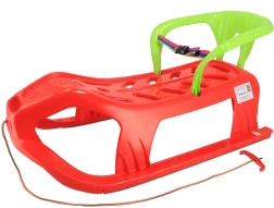 Πλαστικό έλκηθρο με πλάτη Baby Mix Snow Star κόκκινο