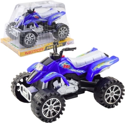 Παιδικό τετράτροχο quad εκτός δρόμου με μηχανισμό έλξης (pull-back), μπλε