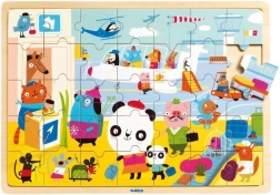 DJECO ξύλινο παζλ αεροδρόμιο 35 κομμάτια