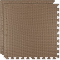 Μαλακό αφρώδες στρώμα HUMBI 120 × 60 cm, αδιάβροχα μεγάλα αφρώδη παζλ, σκούρο μπεζ καπουτσίνο, 2 τεμ.