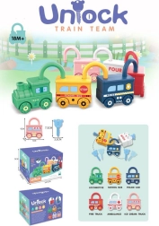 Εκπαιδευτικό τρενάκι με βαγόνια και κλειδαριές