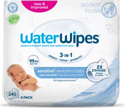 Υγρά μαντηλάκια WaterWipes Newborn & Baby 3σε1, 4×60 τεμ. (240 τεμ.)