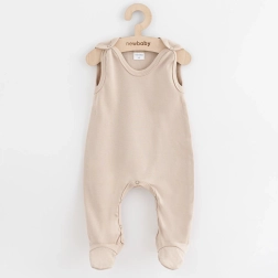 Βρεφικά φορμάκια με τιράντες New Baby Classic II, ανοιχτό μπεζ