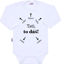 Βρεφικό κορμάκι με μακρύ μανίκι New Baby Μπαμπά, το έχεις!