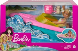 Barbie μηχανοκίνητο σκάφος με κούκλα και κουταβάκι
