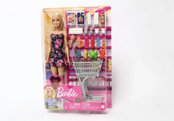 Κούκλα Barbie για ψώνια με καρότσι και αξεσουάρ