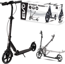 EVO Street Rider 200 πτυσσόμενο αστικό πατίνι, μαύρο, με ποδόφρενο και χειρόφρενο