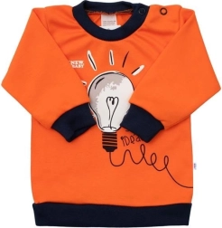 Παιδικό βαμβακερό μπλουζάκι New Baby Happy Bulbs με μακρύ μανίκι