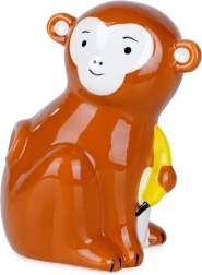 Κεραμικός κουμπαράς μαϊμουδάκι με μπανάνα