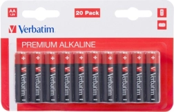 Αλκαλικές μπαταρίες AA 1,5 V VERBATIM, συσκευασία 20 τεμ.
