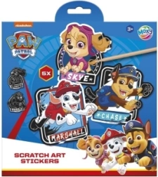 Ξυστές αυτοκόλλητες Paw Patrol – σετ 5 τεμ.