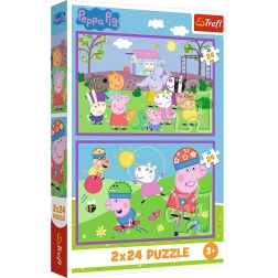 Παζλ 2x24 Πέππα στην παιδική χαρά - Peppa Pig