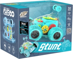 RC αυτοκίνητο διάφανο πράσινο κασκαντέρ με LED και ήχο