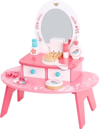 Ξύλινο ροζ μπουντουάρ με καθρέφτη TOOKY TOY
