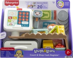 Μιλούσα ταμειακή μηχανή Fisher‑Price με σκάνερ και Smart Stages (CZ/SK/ENG/HU/PL)