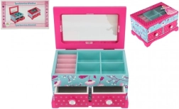 Ξύλινη κοσμηματοθήκη Princess με 2 συρτάρια και καθρέφτη