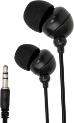 Μαύρα ακουστικά ψείρες με υποδοχή jack 3,5 mm