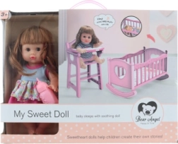 Κούκλα με κουνιστή κούνια και παιδικούς ήχους