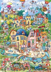 Παζλ Heye Happy Town: Καλημέρα! 1000 κομμάτια
