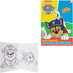 Ζωγραφική με αριθμούς με αυτοκόλλητα Paw Patrol 21 × 29,5 cm