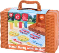 Καλάθι πικνίκ με σερβίτσια για παιδιά, 22 τεμάχια