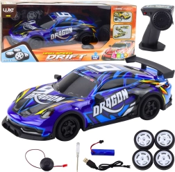 RC σπορ αυτοκίνητο με φωτιζόμενο αμάξωμα και drift – μπλε