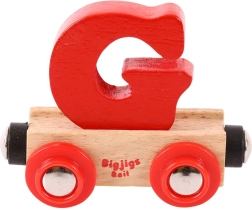 Bigjigs Rail ξύλινο βαγονάκι - γράμμα G