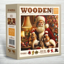 Ξύλινο παζλ WOODEN CITY Τα κουνελάκια του Άγιου Βασίλη 505 κομμάτια