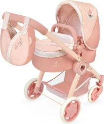 Πτυσσόμενο καροτσάκι για κούκλες 3 σε 1 με τσάντα Tulipe 70 cm