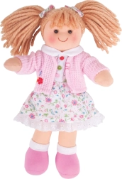 Bigjigs Toys υφασμάτινη κούκλα Poppy 28 cm