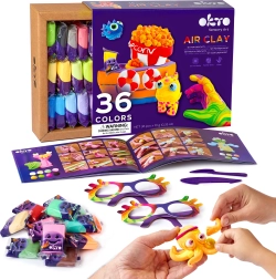 Σετ αυτοσκληρυνόμενης πλαστελίνης μοντελισμού 36 χρωμάτων OKTO