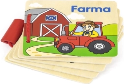 Ξύλινο βιβλιαράκι φάρμα – πρώτες λέξεις και ζωάκια
