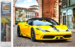 Διαμαντοζωγραφική κίτρινο σπορ αυτοκίνητο 30 × 40 εκ.