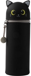 Σιλικονούχο κασετίνα-τούμπα Cat Lovers μαύρη γάτα